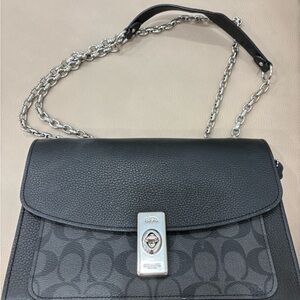 Coach Black and Gray Shoulder Bag